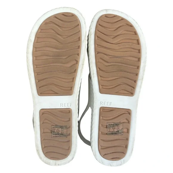Reef Water Vista Sandals White/Tan Size 9 - Picture 7 of 11